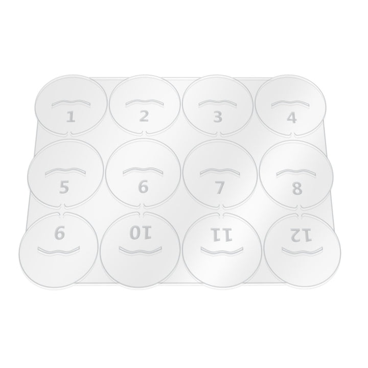 FPM - Clear Numbered Bases | 1-12