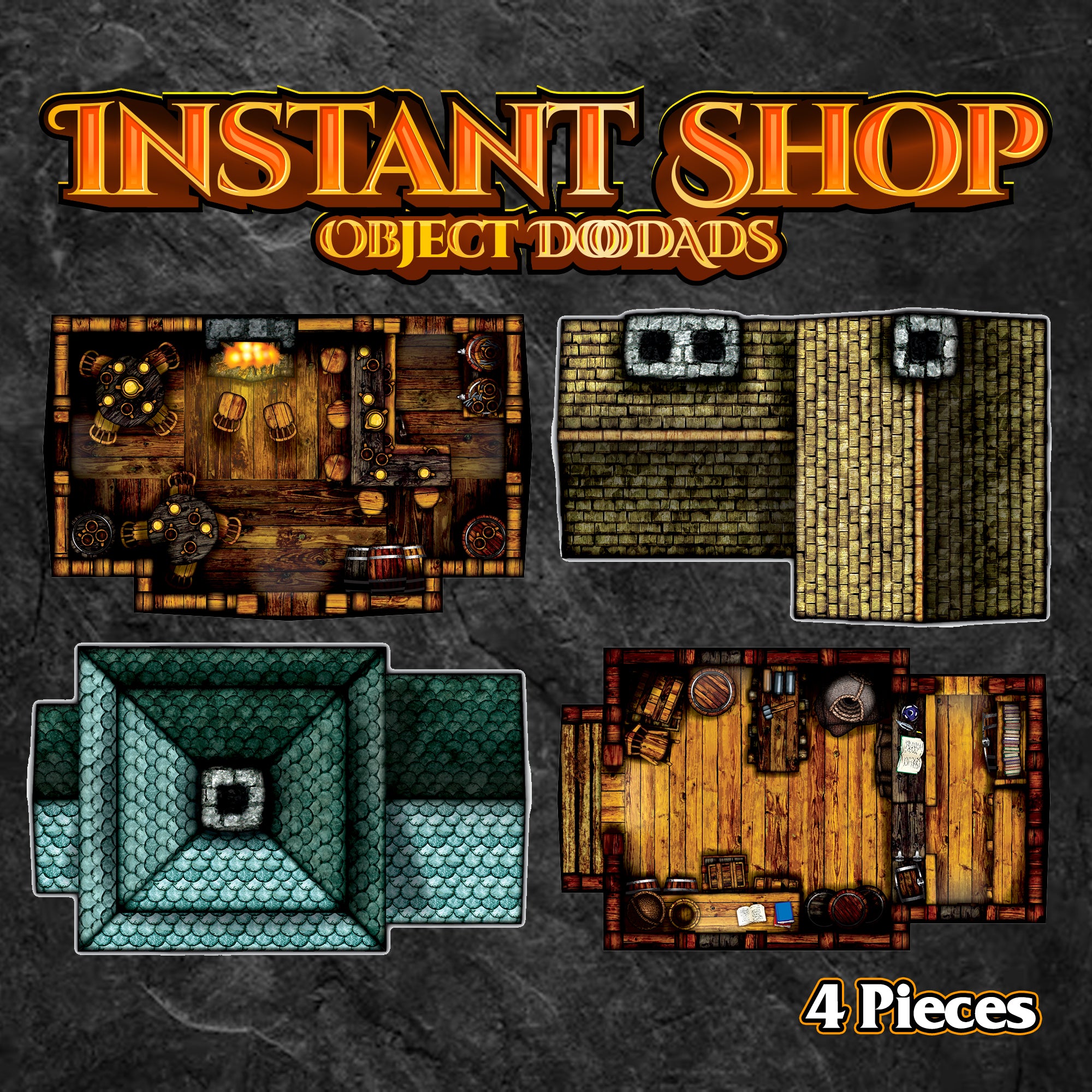 Instant Shops - Roleplaying Objects - 4 Pieces – Arcknight LLC
