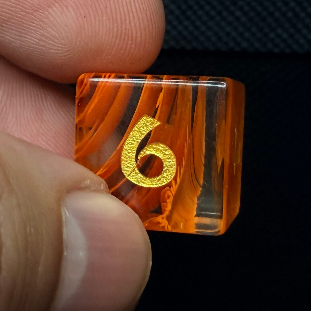 Flarecore - Orange Feathered Glass